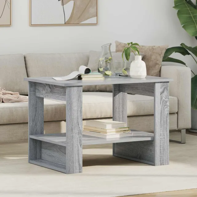vidaXL Salontafel Grijs Sonoma 72 x 50 x 50 cm Bewerkt hout, foto 2