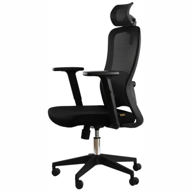 Opulenze Vento One – Ergonomische bureaustoel – Office Chair - Game Gaming Chair - Zwart – Mesh & Stof