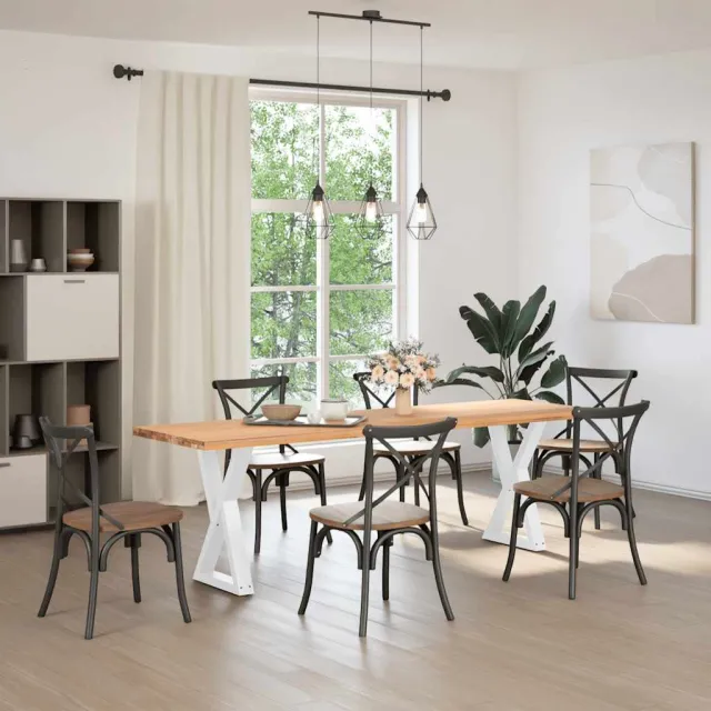 vidaXL Eettafelpoten 2 st 50x(72-73,3) cm staal wit