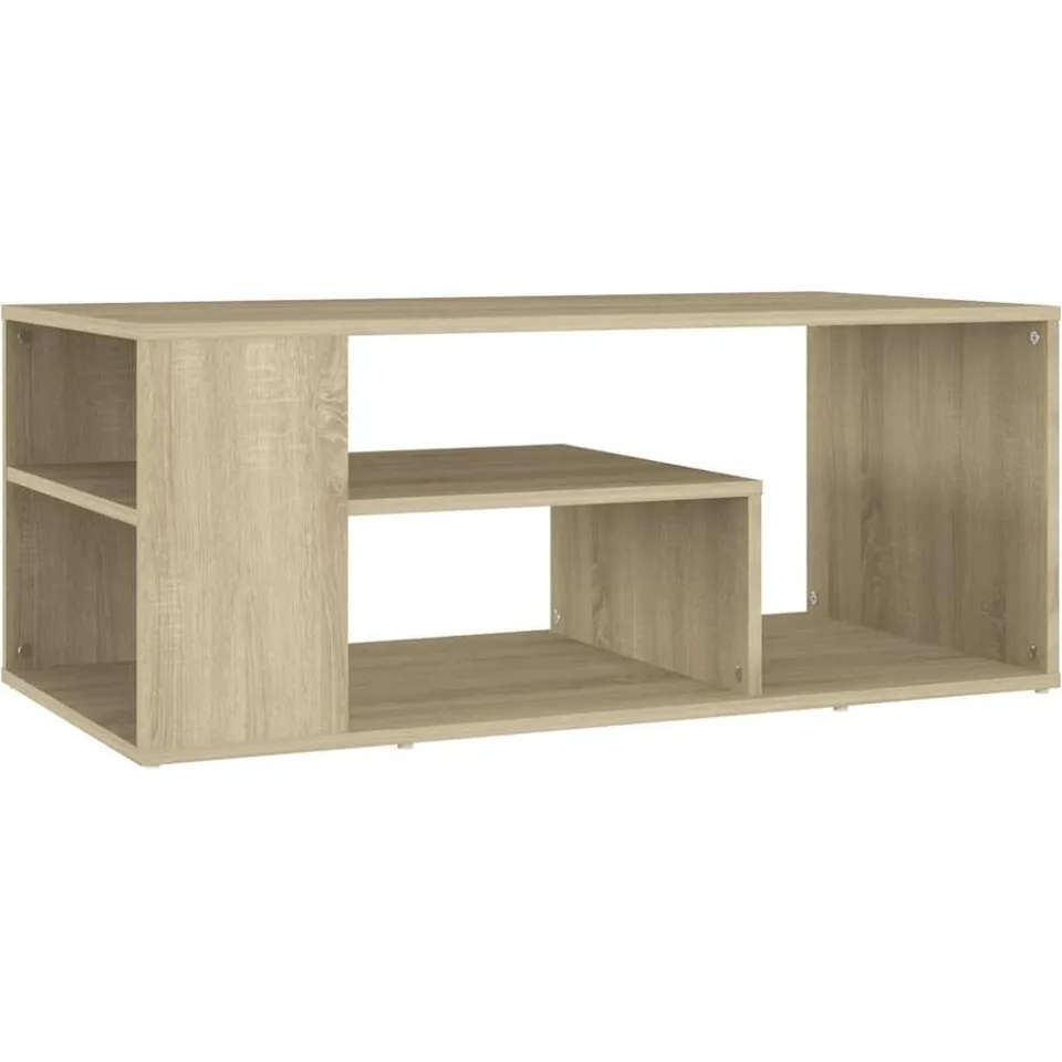 vidaXL Salontafel 100x50x40 cm bewerkt hout sonoma eikenkleurig, foto 3