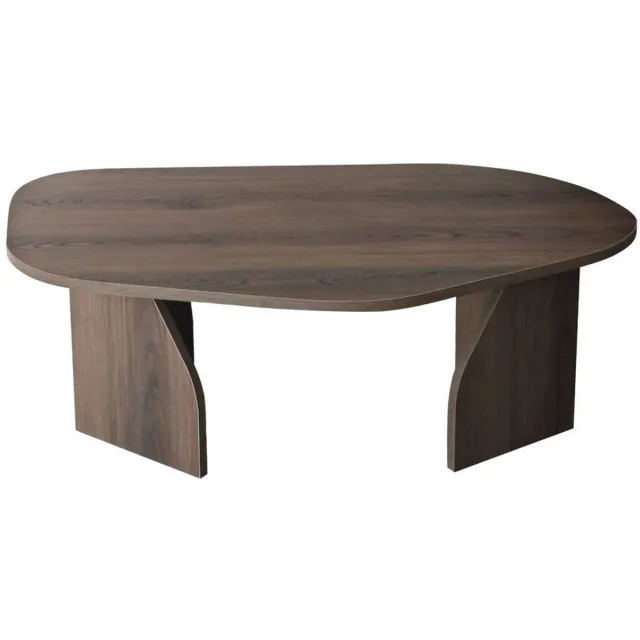 CaliCosy Salontafel met organisch gevormd blad en brede poten L100 cm - ROCK Houtlook
