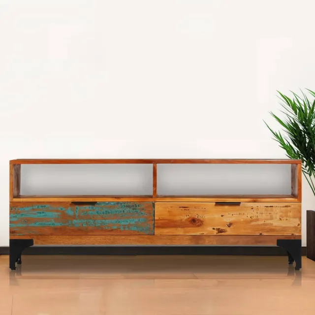 vidaXL Tv-meubel 118x35x45 cm massief gerecycled hout Bruin