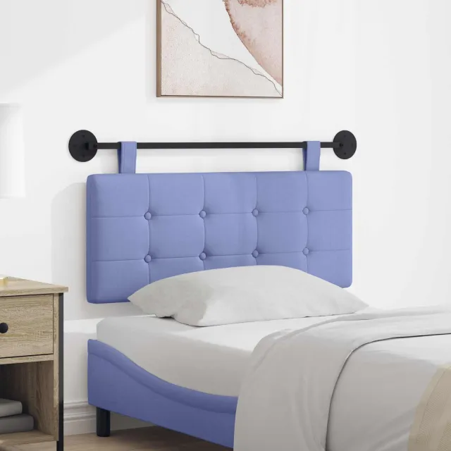 vidaXL Hangend hoofdbord Stof Blauw