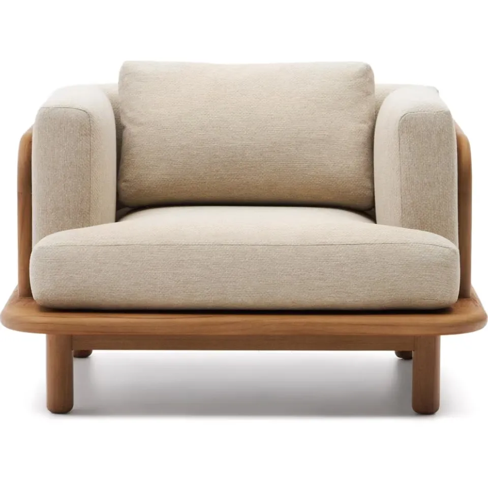 Kave Home Turqueta fauteuil teakhout teak, foto 6