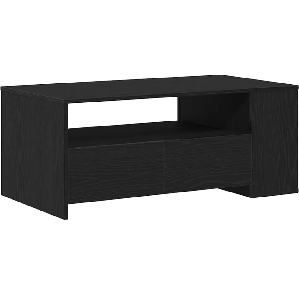 vidaXL Salontafel Zwart Eiken 102 x 55 x 43,5 cm Bewerkt hout, foto 3