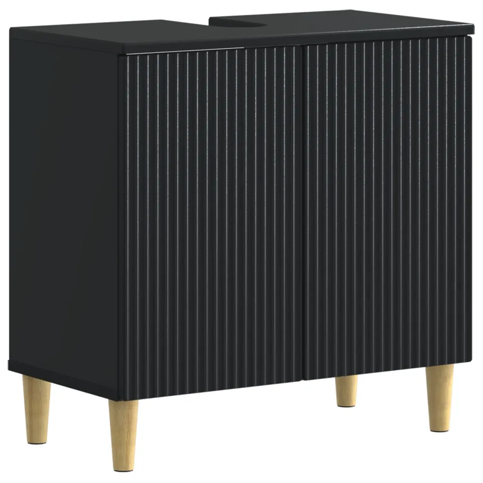 vidaXL Badkamer wastafelkast ARNHEM Zwart 59,5 x 31,5 x 59 cm, foto 3