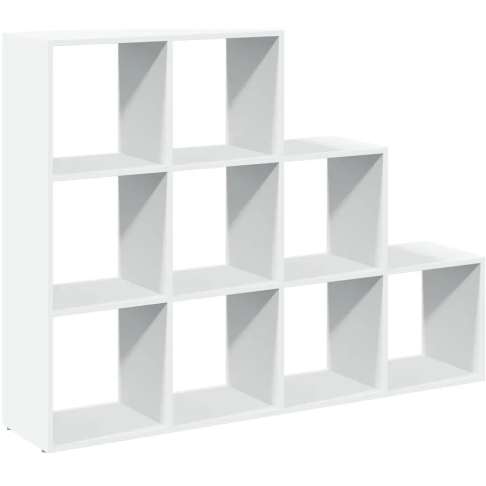 vidaXL Kamerscherm / boekenkast 3-laags 137,5x29x103,5 cm hout wit