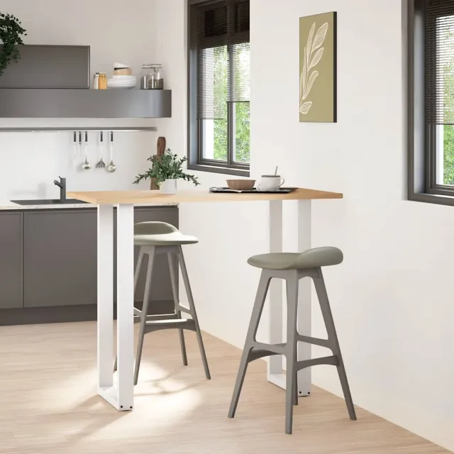 vidaXL Bartafelpoten 2 st U-vormig 40x(110-111) cm staal wit