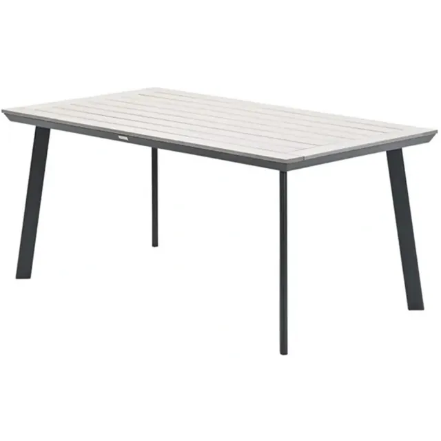 Garden Impressions Vigo tafel - 160x90 cm - carbon black - light teak Vironwood Bruin