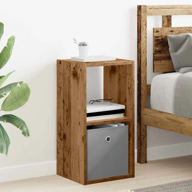 vidaXL Nachtkastje 2 st Oudhout 30,5 x 27 x 59,5 cm Bewerkt hout bruin, foto 4