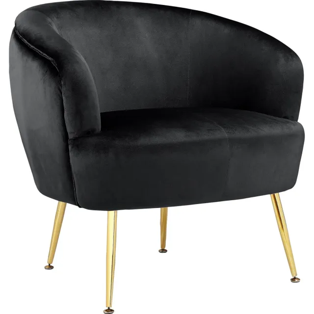 Notio Living Paloma-Accent Stoel in Fluweel Zwart