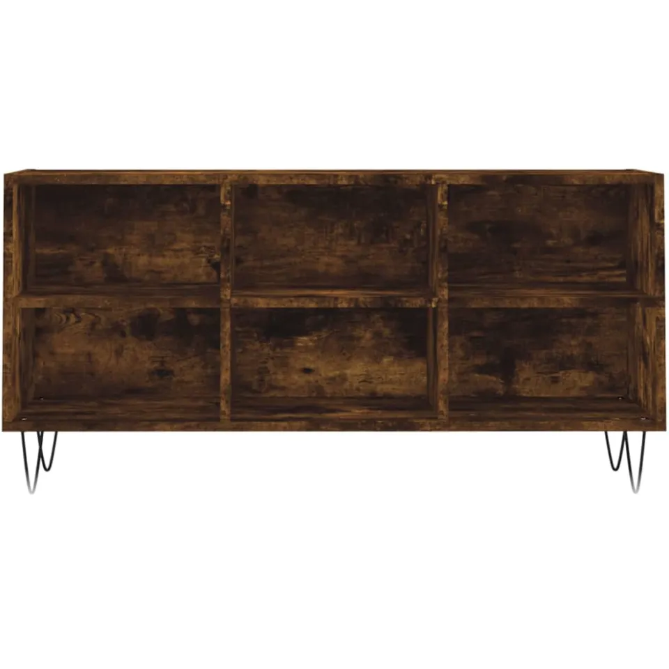 vidaXL Tv-meubel 103,5x30x50 cm bewerkt hout gerookt eikenkleurig Bruin