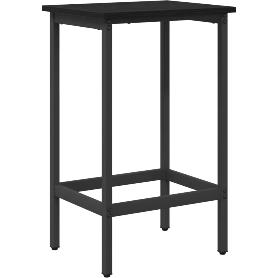 vidaXL Barkruk Zwart eiken 40 x 32 x 64 cm Bewerkt hout, foto 3