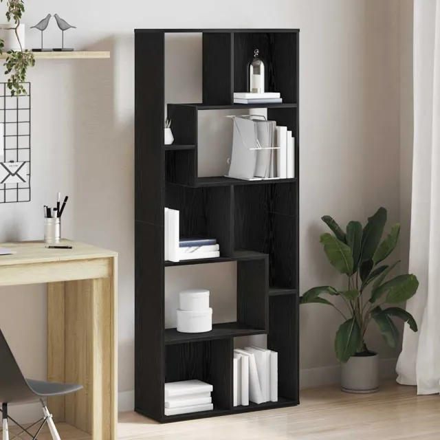 vidaXL Boekenkast 67x24x161 cm bewerkt hout zwart eikenkleurig, foto 2