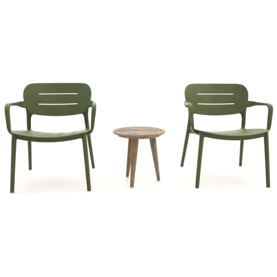 Forza Furniture Forza Pazzia/ROUGH-K balkonset 3-delig groen, foto 4
