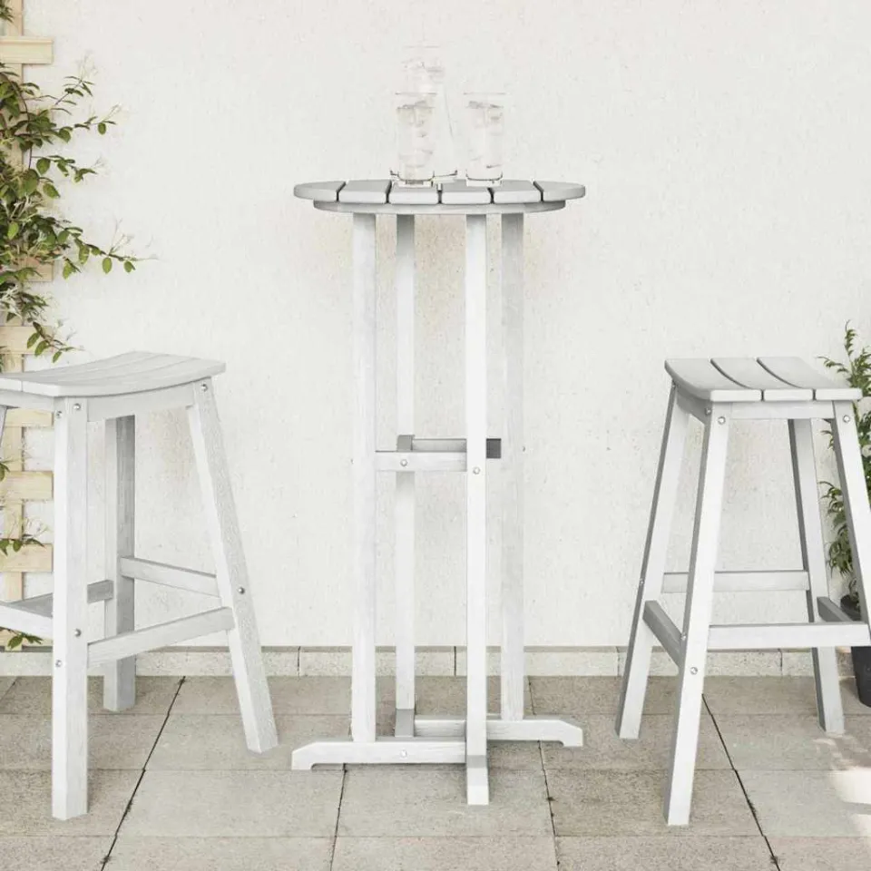 vidaXL Bartafel Wit 55 x 55 x 107 cm Polyetheen, foto 4