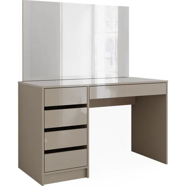Vicco Kaptafel Sherry, Grijs, 120 cm met spiegel