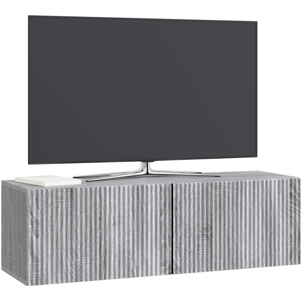 vidaXL Wandbeugel TV-kast 98 x 31 x 30 cm Grijs sonoma Bewerkt hout