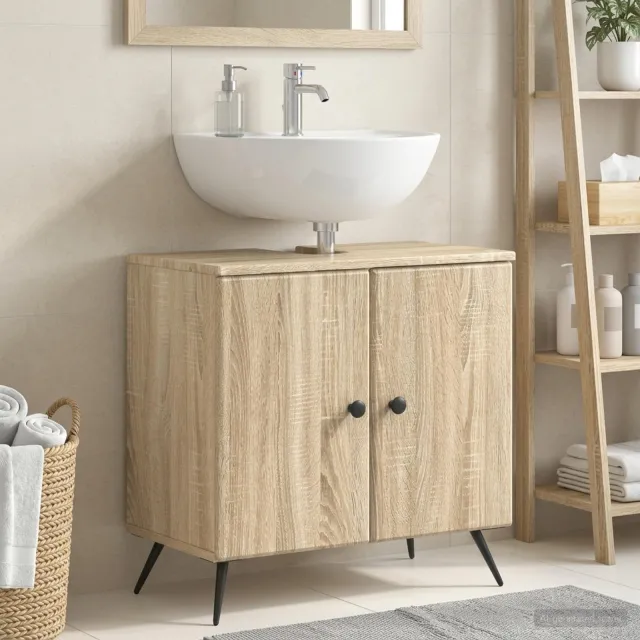 vidaXL Badkamer wastafelkast BREDA Sonoma Eiken 59,5 x 31,5 x 59 cm, foto 2