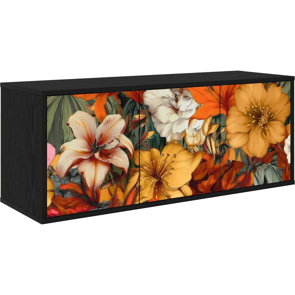 vidaXL Wandgemonteerd tv-meubel GENNEP 102 x 33 x 40 cm Zwart eiken, foto 3