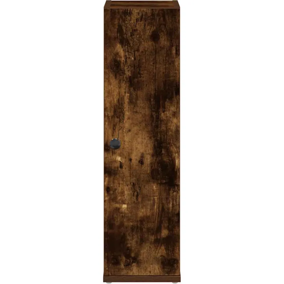 vidaXL Badkamerkast met rolhouder 20,5x22x72 cm gerookt eikenkleurig, foto 3
