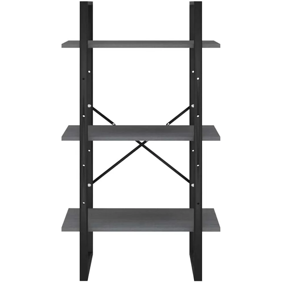 vidaXL Opbergrek 60x30x105 cm massief grenenhout grijs, foto 4