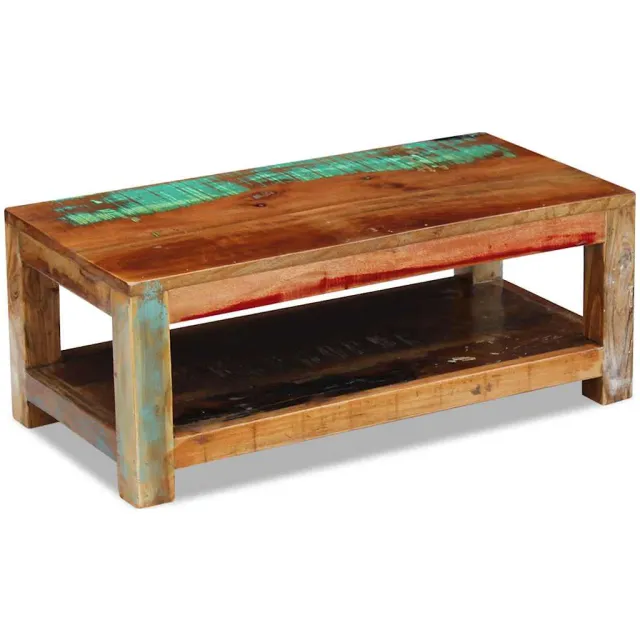 vidaXL Salontafel 90x45x35 cm massief gerecycled hout Bruin
