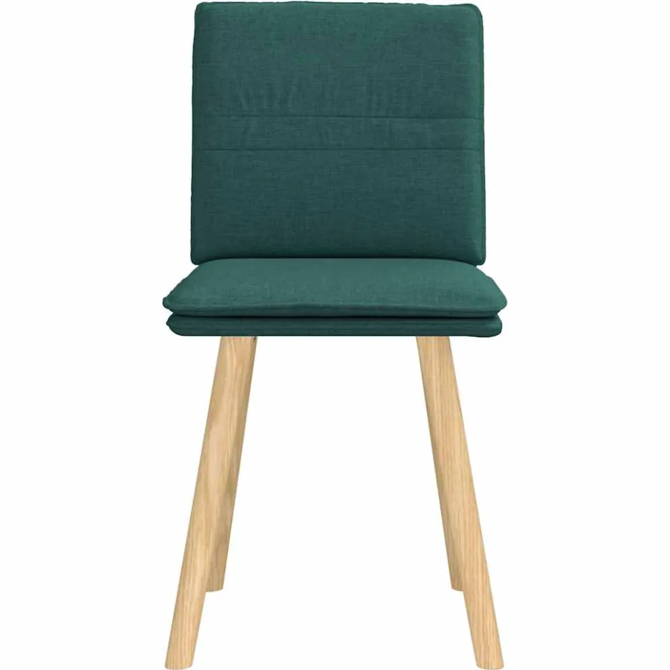 vidaXL Eetkamerstoelen 2 st stof donkergroen groen, foto 4