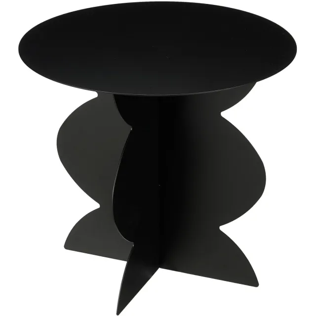 Mica Decorations Rafi Bijzettafel - H40 x Ø45 cm - IJzer - Zwart