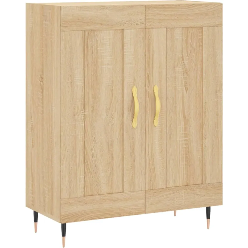 vidaXL Dressoir 69,5x34x90 cm bewerkt hout sonoma eikenkleurig, foto 3