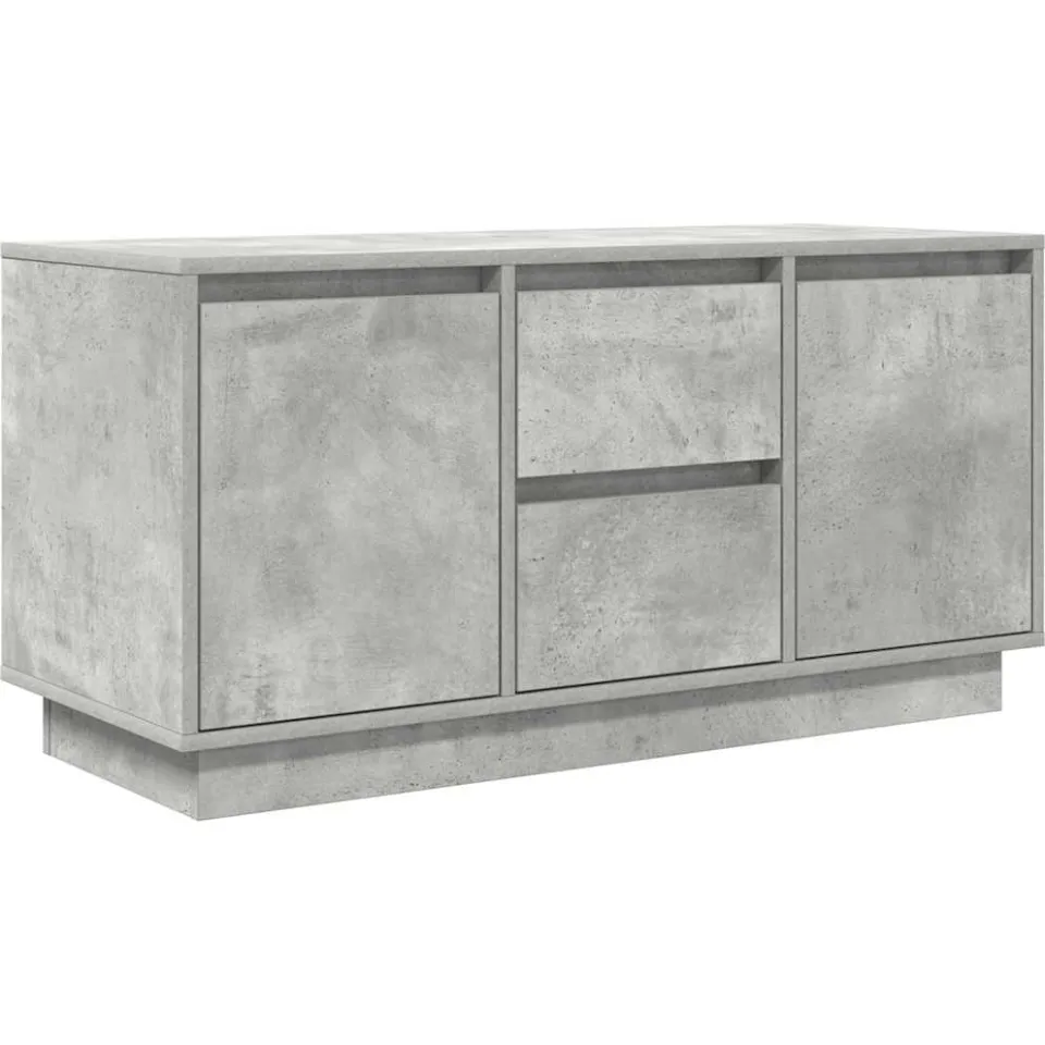 vidaXL Tv-meubel met LED-verlichting 100x41x50 cm betongrijs