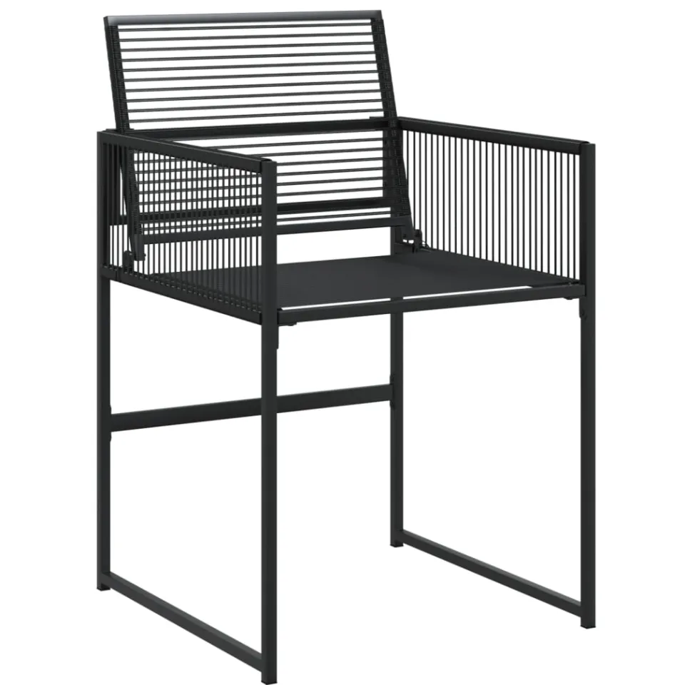 vidaXL 5-delige Tuinset poly rattan zwart, foto 4