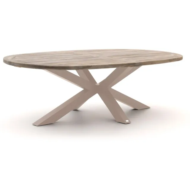 ROUGH Furniture ROUGH-Y Ellips low dining tuintafel 240x120cm Taupe