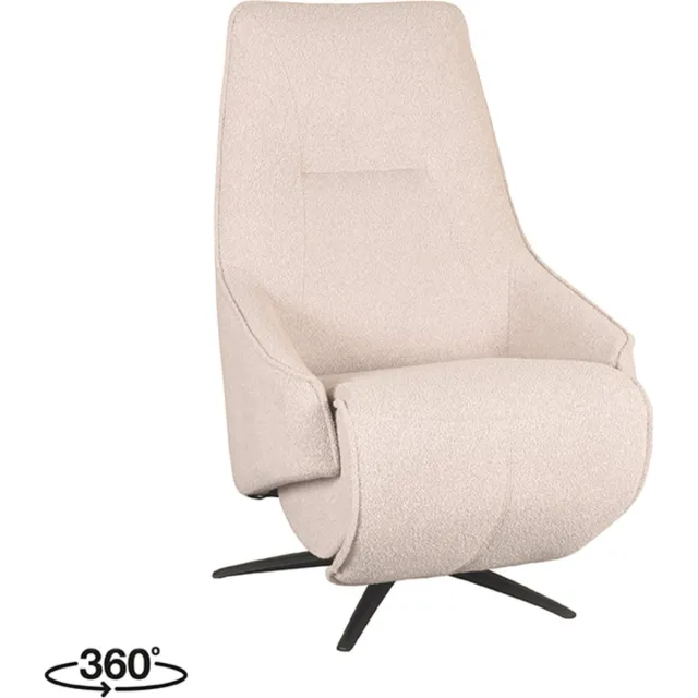 LABEL51 Odense Fauteuil - Naturel - Royal Stof - One Size- Met Armleuning