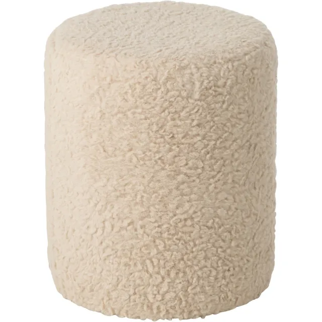 J-Line kruk Bont - hout - ecru Beige