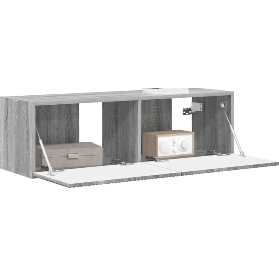 vidaXL TV Wandkast 98 x 31 x 29,5 cm Grijs Sonoma Bewerkt hout