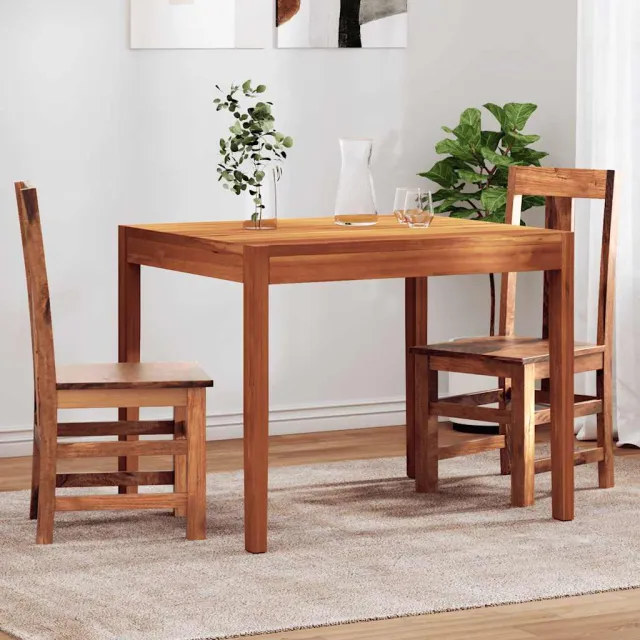 vidaXL Eetkamerstoelen 2 st massief acaciahout bruin, foto 2