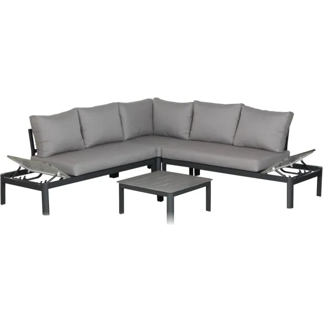 Intergard Leroy aluminium loungeset antraciet
