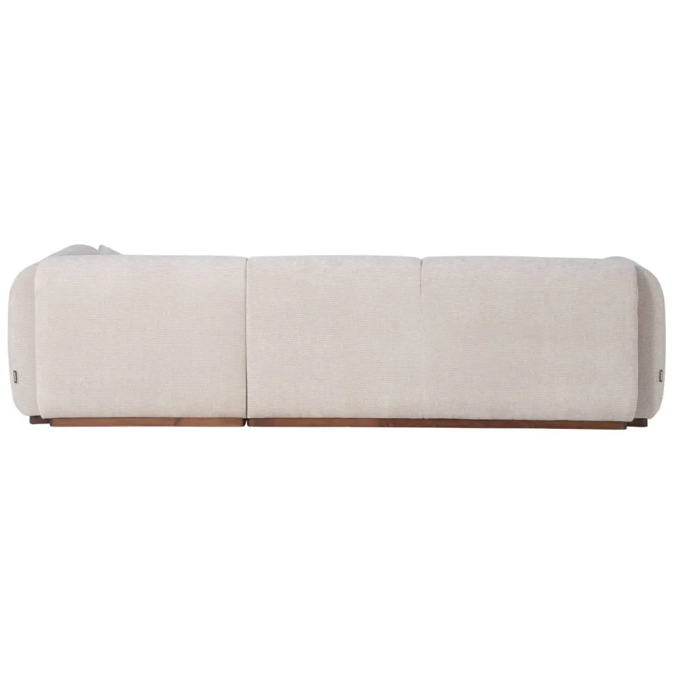 WOOOD Brenvo Hoekbank Rechts - Structure Velvet - Zand - 73x306x178, foto 2