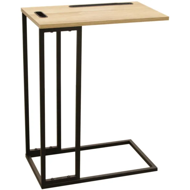 HOME DECO FACTORY Bijzettafel - hout - metaal - H66 cm - met opbergvak