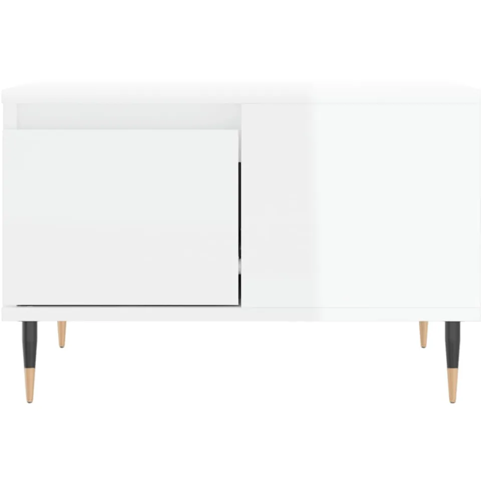 vidaXL Salontafel 55x55x36,5 cm bewerkt hout hoogglans wit, foto 2