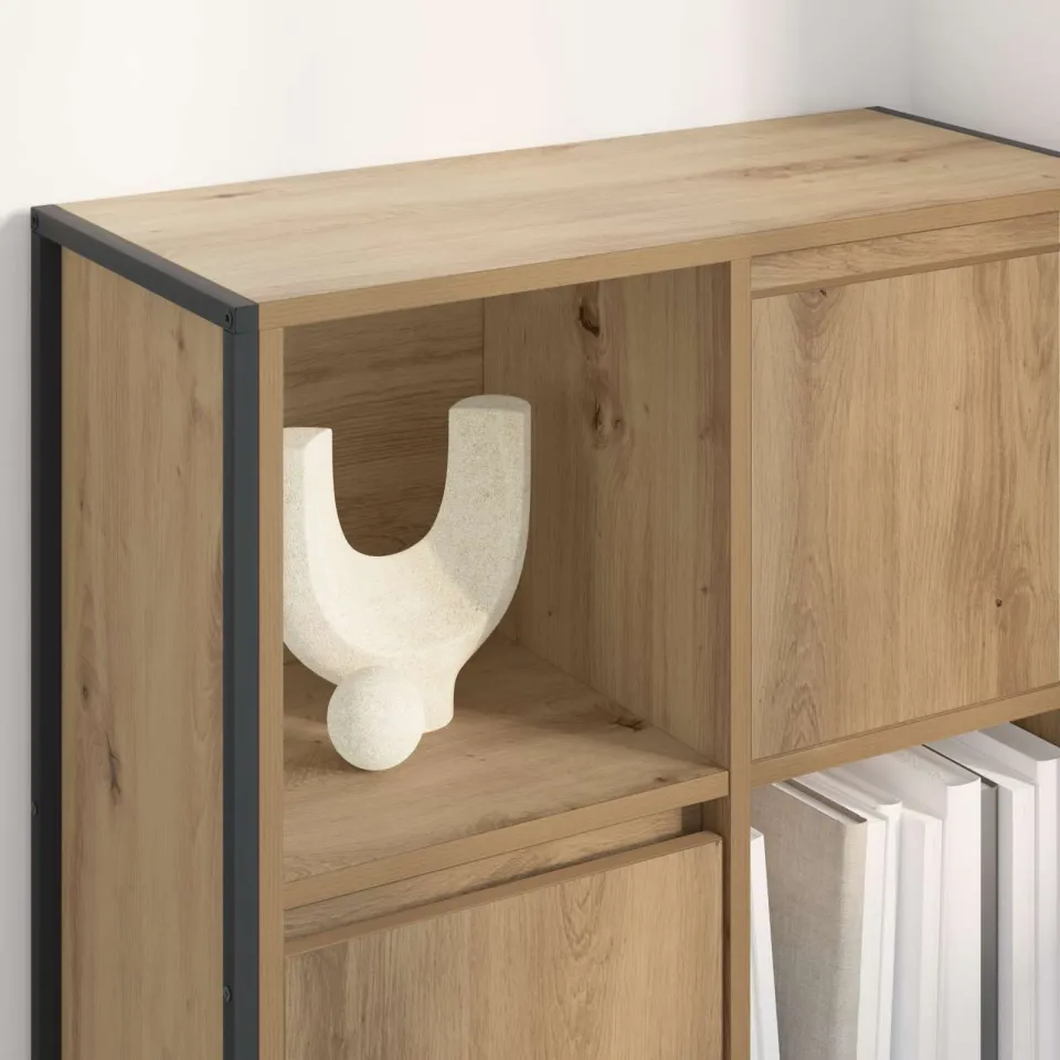 vidaXL Boekenkast Artisanaal eiken 68 x 30 x 108 cm Bewerkt hout, foto 4