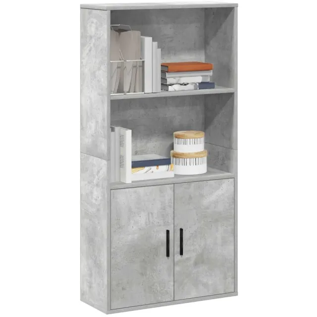 vidaXL Boekenkast 60x24x120 cm bewerkt hout betongrijs