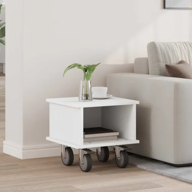 vidaXL TV-standaard 37 x 35 x 35 cm Wit Bewerkt hout, foto 2