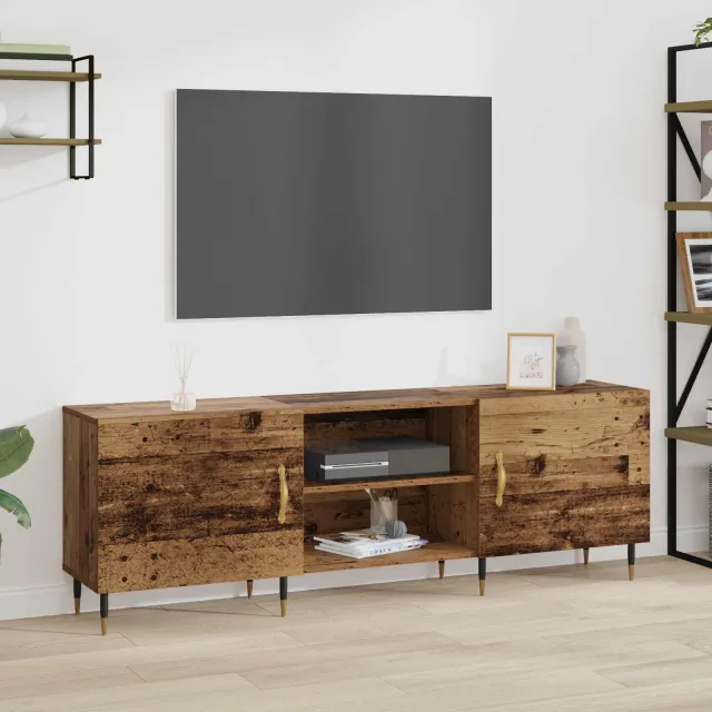 vidaXL TV-kast 150 x 30 x 50 cm Oud hout Bewerkt hout bruin, foto 2