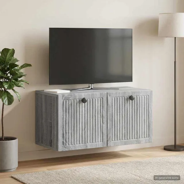 vidaXL Wandbeugel TV-kast 59,5 x 31 x 30 cm Grijs sonoma, foto 2