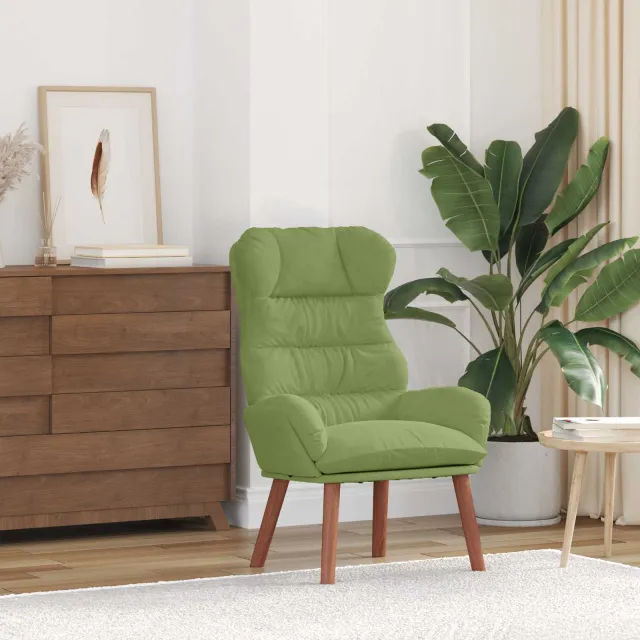 vidaXL Fauteuil Lichtgroen 69 x 74 x 93 cm Fluweel