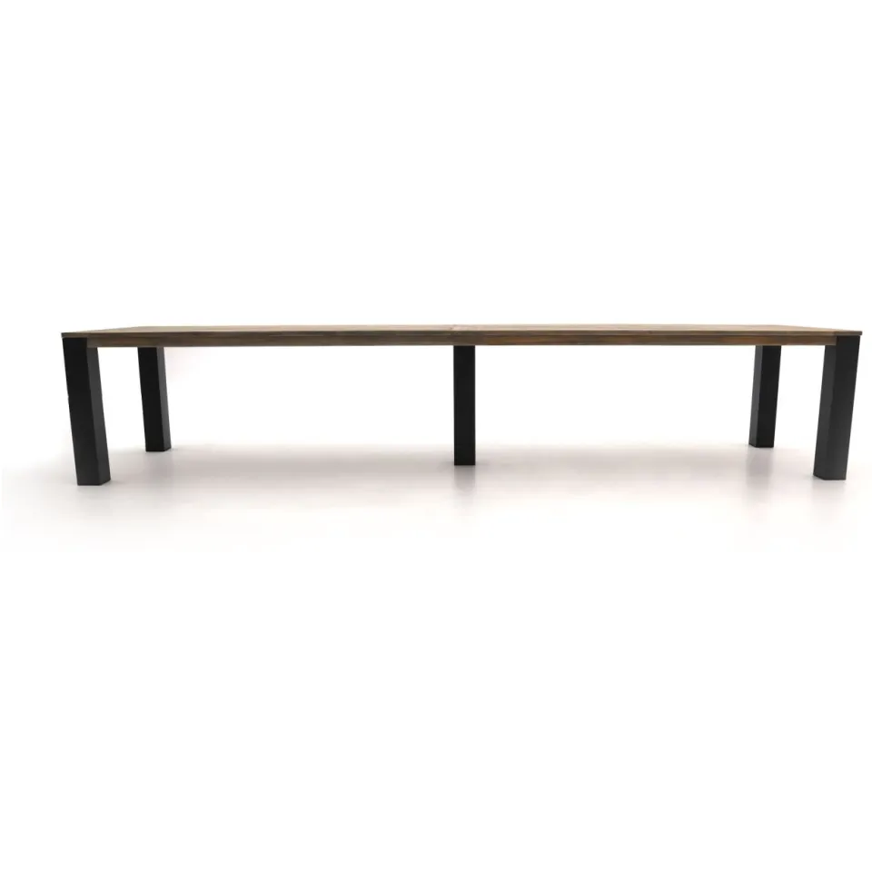 ROUGH Furniture ROUGH-X dining tuintafel 400x100x76cm bruin, foto 3