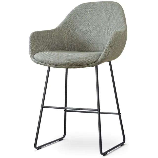 Nolon Nino-Mae barkruk saliegroen - zwart onderstel - 65 cm