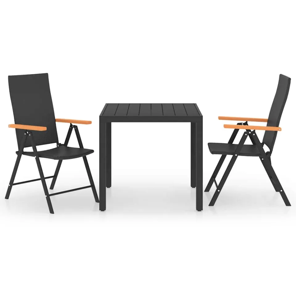 vidaXL 3-delige Tuinset zwart en bruin, foto 3